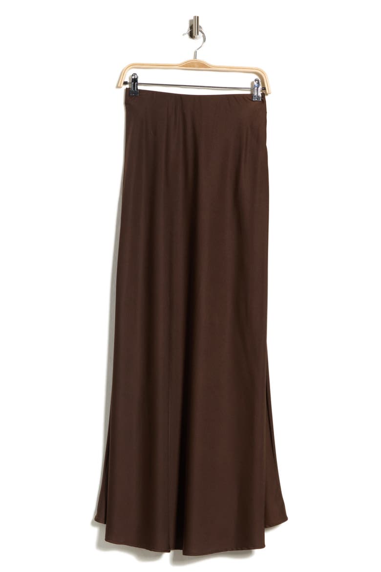 Bias Cut Maxi Skirt, Alternate, color, CHOCOLATE