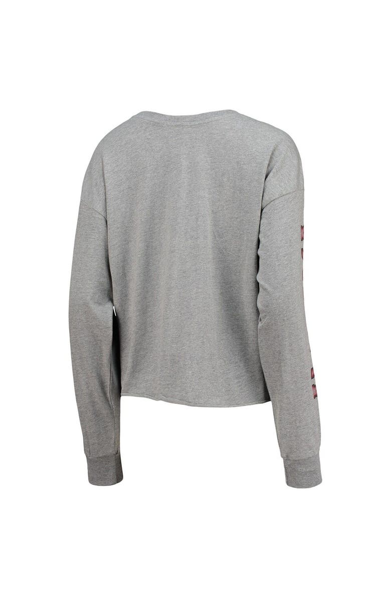 '47 Women's '47 Heathered Gray Alabama Crimson Tide Ultra Max Parkway Long Sleeve Cropped T-Shirt, Alternate, color, 