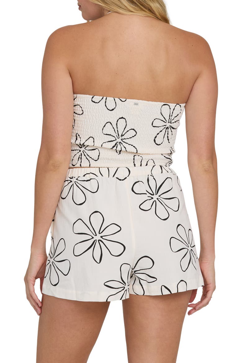 Wanderer Floral Drawstring Shorts, Alternate, color, WHITE CAP