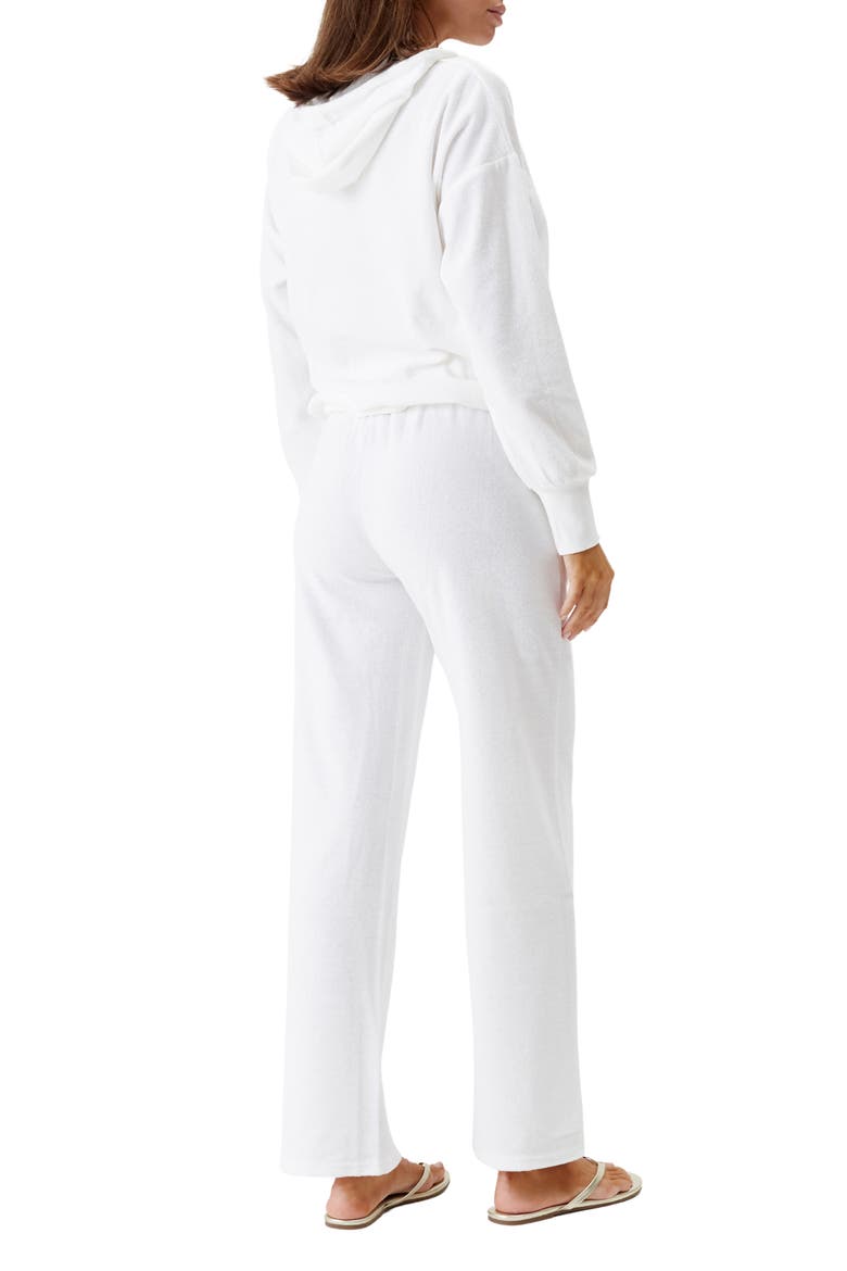 Nora Drop Shoulder French Terry Cover-Up Hoodie, Alternate, color, WHITE