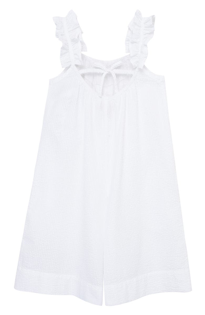 Peek Aren't You Curious Kids' Patch Accent Cotton Seersucker Romper, Alternate, color,