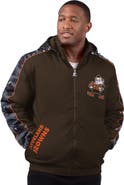 STARTER Men's Starter Brown Cleveland Browns Thursday Night Gridiron Full-Zip Hoodie Jacket