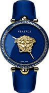 Versace Palazzo Empire Leather Strap Watch, 39mm