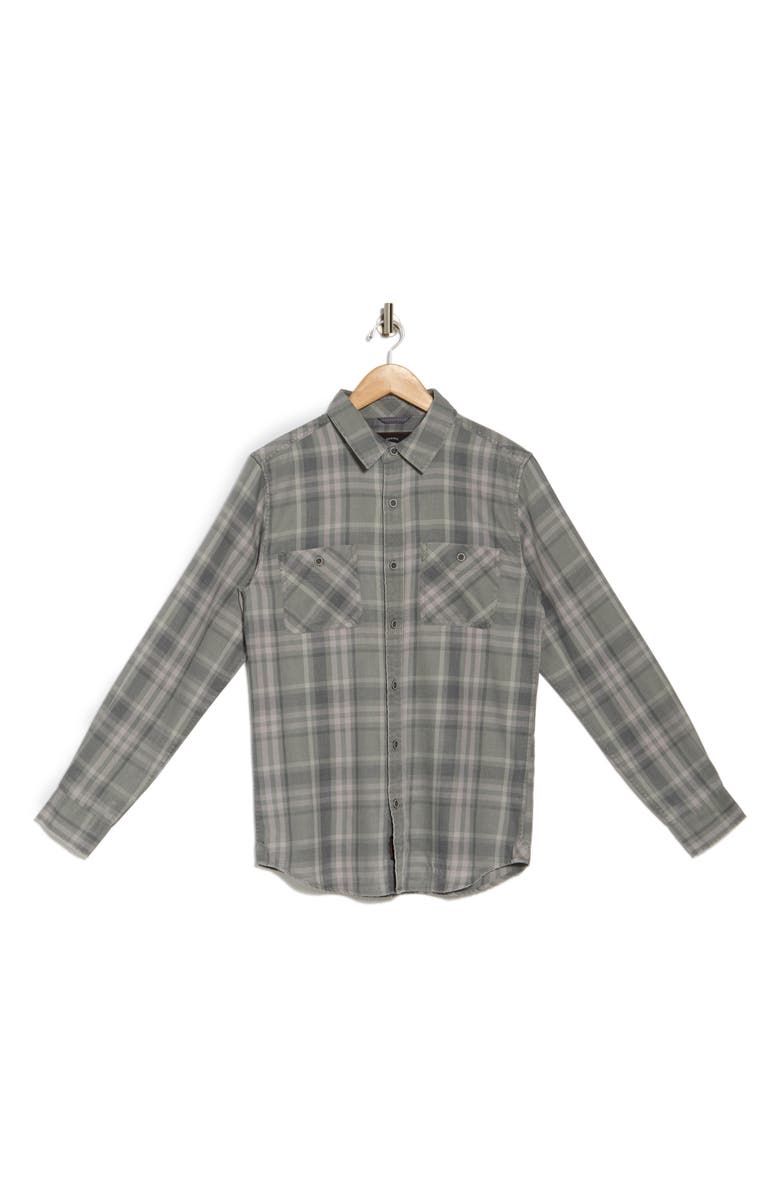 WEATHERPROOF VINTAGE Burnout Plaid Flannel Button-Up Shirt, Main, color, 