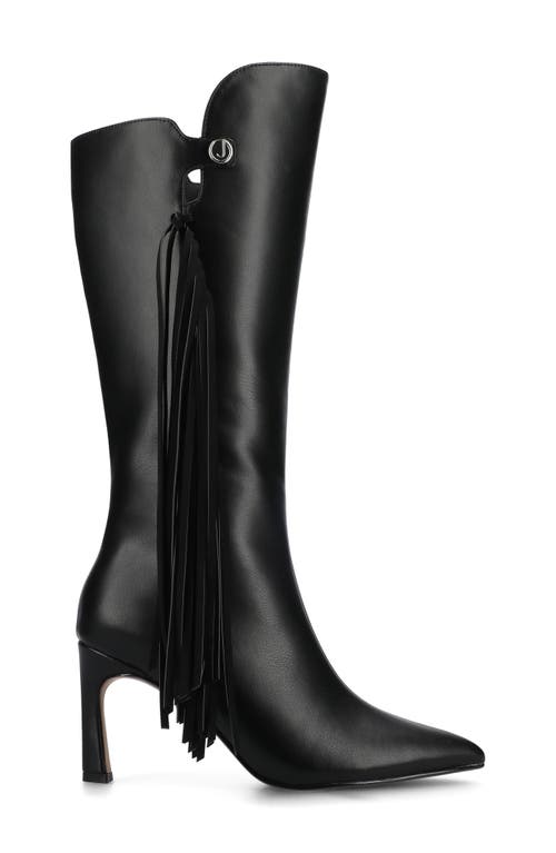 Journee Collection Dolly Tassel Tall Boot In Black