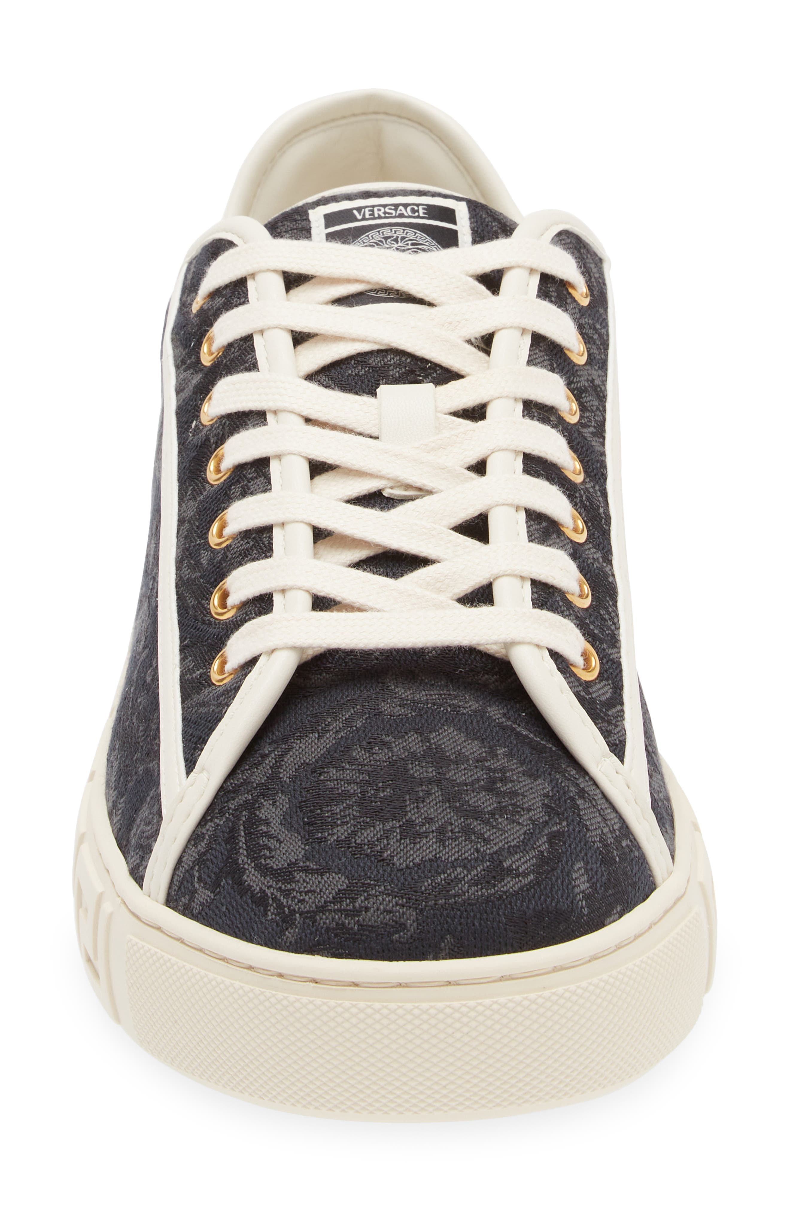 Versace Barocco Greca Low Top Sneaker, Alternate, color, 