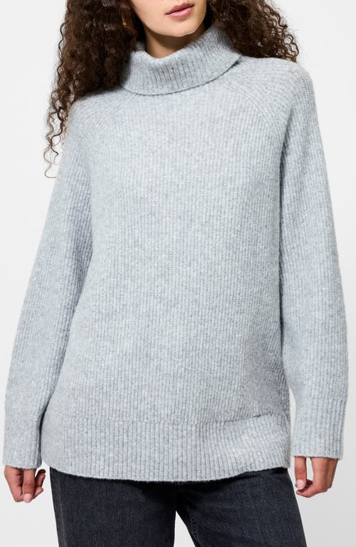 French Connection Emilia Oversize Turtleneck Sweater In Gray