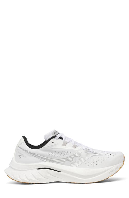 Saucony Endorphin Speed 4 Running Shoe In White/gum