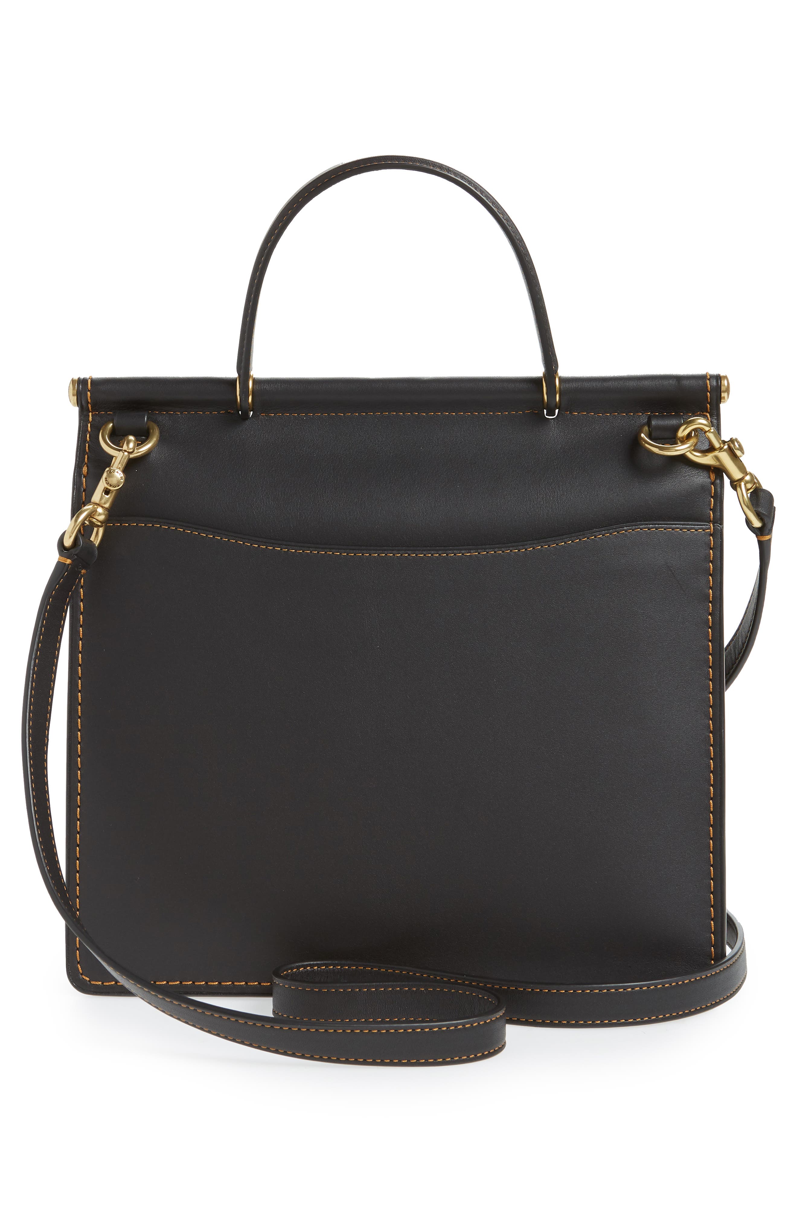 COACH Willis Leather Top Handle Satchel, Alternate, color, 