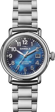 Shinola Runwell Mother-of-Pearl Bracelet Watch, 36mm
