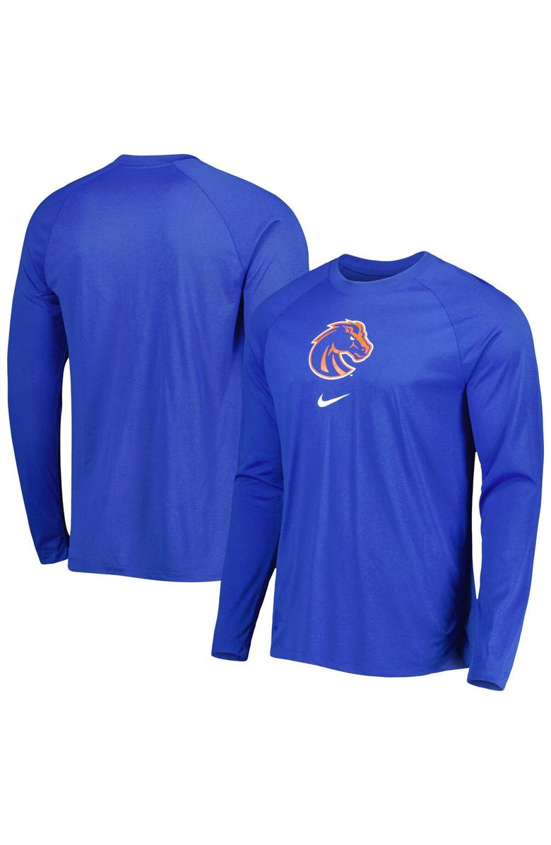 Nike Men's Nike Royal Boise State Broncos Spotlight Raglan Performance Long Sleeve T-Shirt, Main, color, 