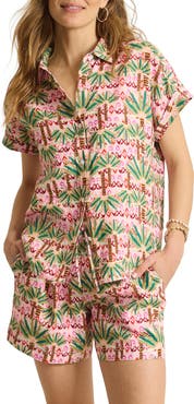 Tommy Bahama Palm Pointe Short Sleeve Linen Button-Up Shirt