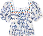Rails Presley Floral Print Puff Sleeve Shirt