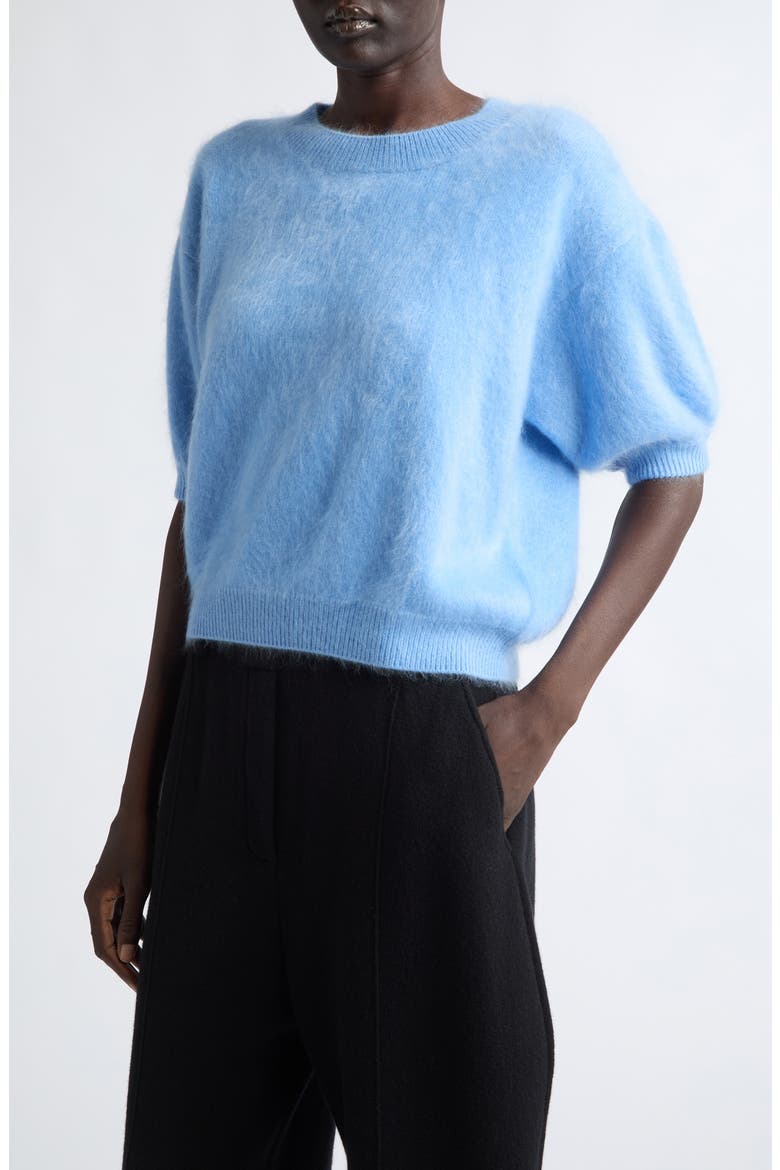Juniper Brushed Cashmere Sweater, Main, color, AZURE BRUSHED