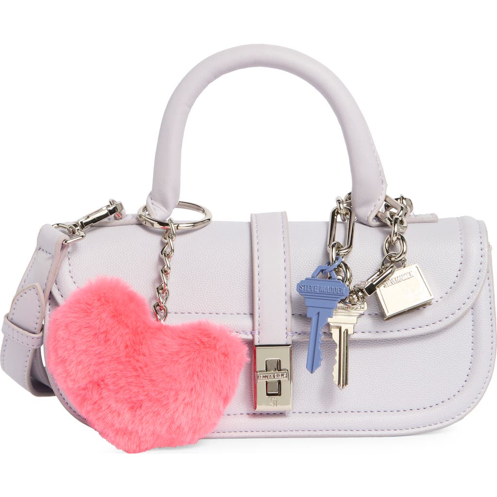 Steve Madden Prince Crossbody Bag With Bag Charms In Purple