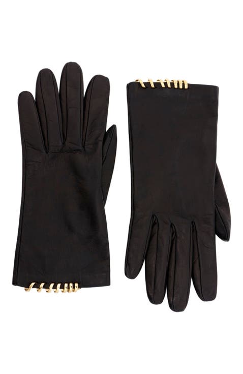 Melodie Leather Gloves By Lanvin
