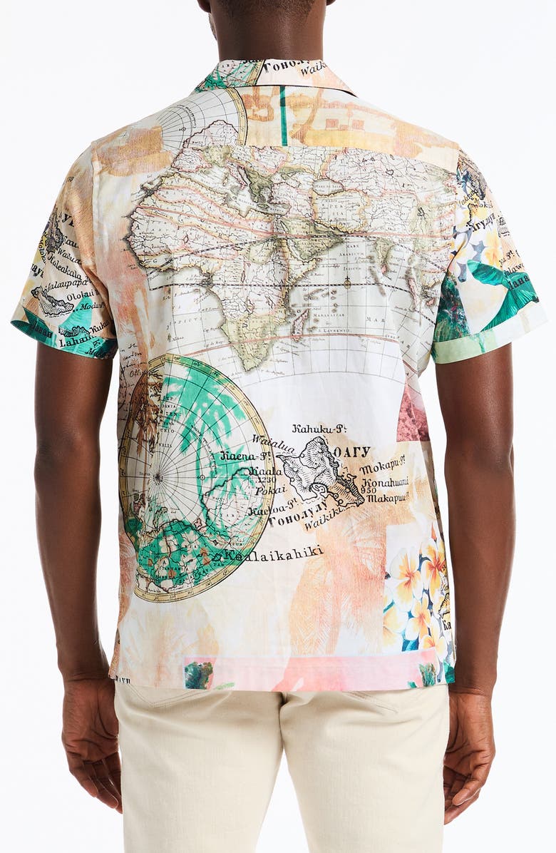 Robert Graham Boone Short Sleeve Cotton Button-Up Shirt, Alternate, color,