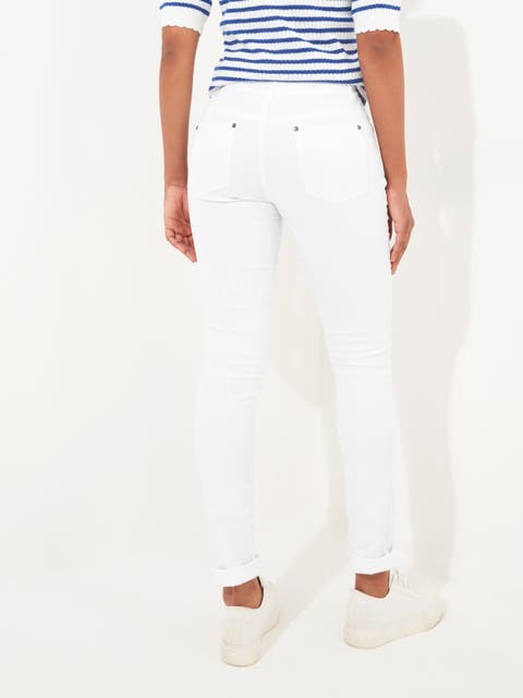 Stretch Denim Slim Straight Jeans (Plus)