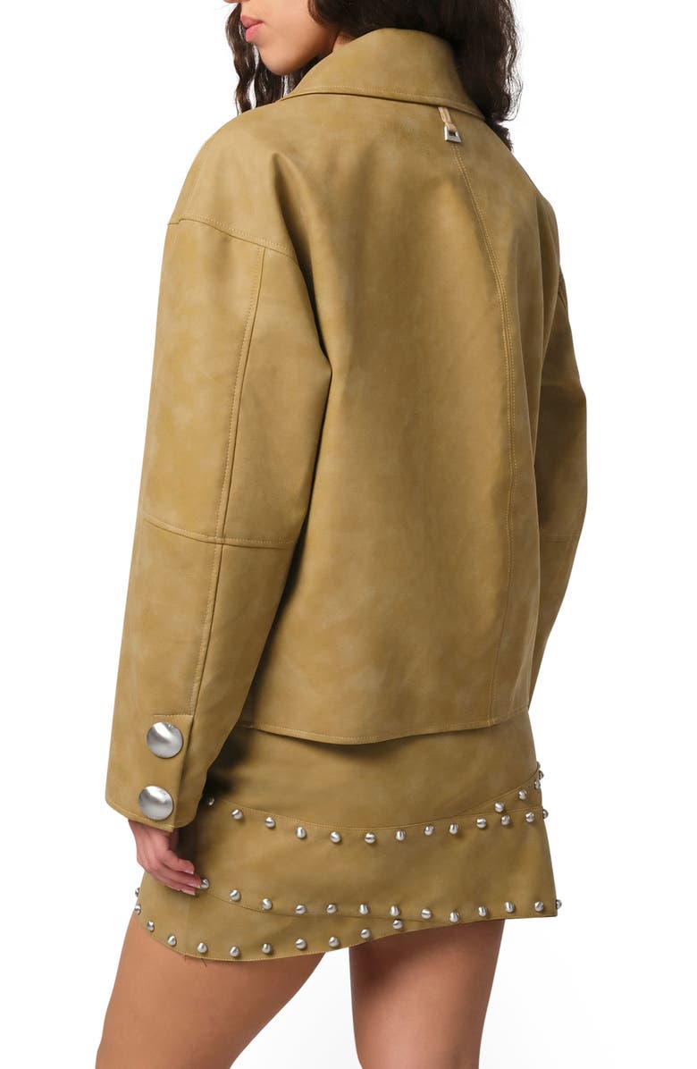 Apparis Faux Leather Crop Jacket, Alternate, color, 