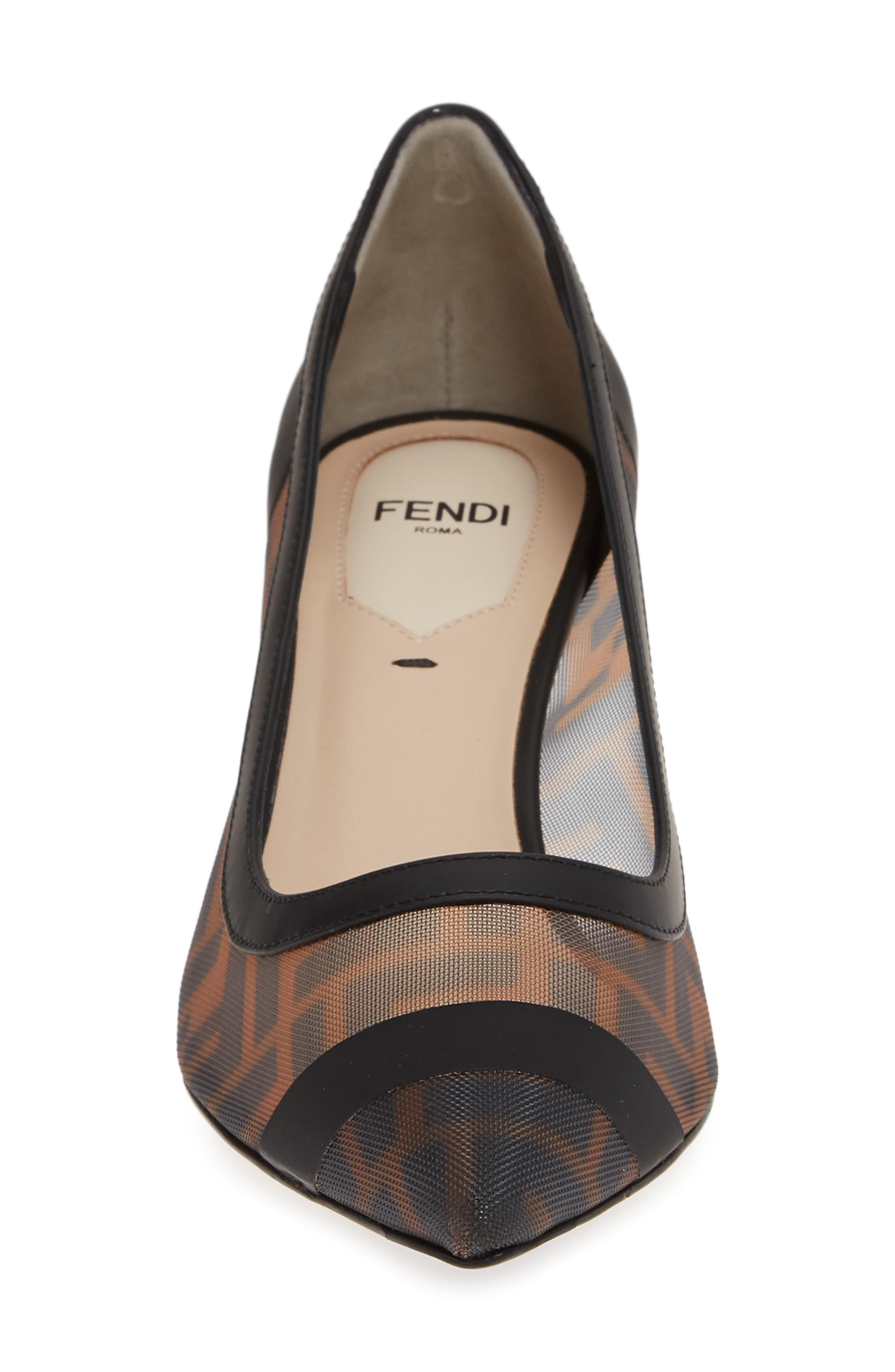 Fendi Colibri Logo Pointed Toe Pump, Alternate, color, 