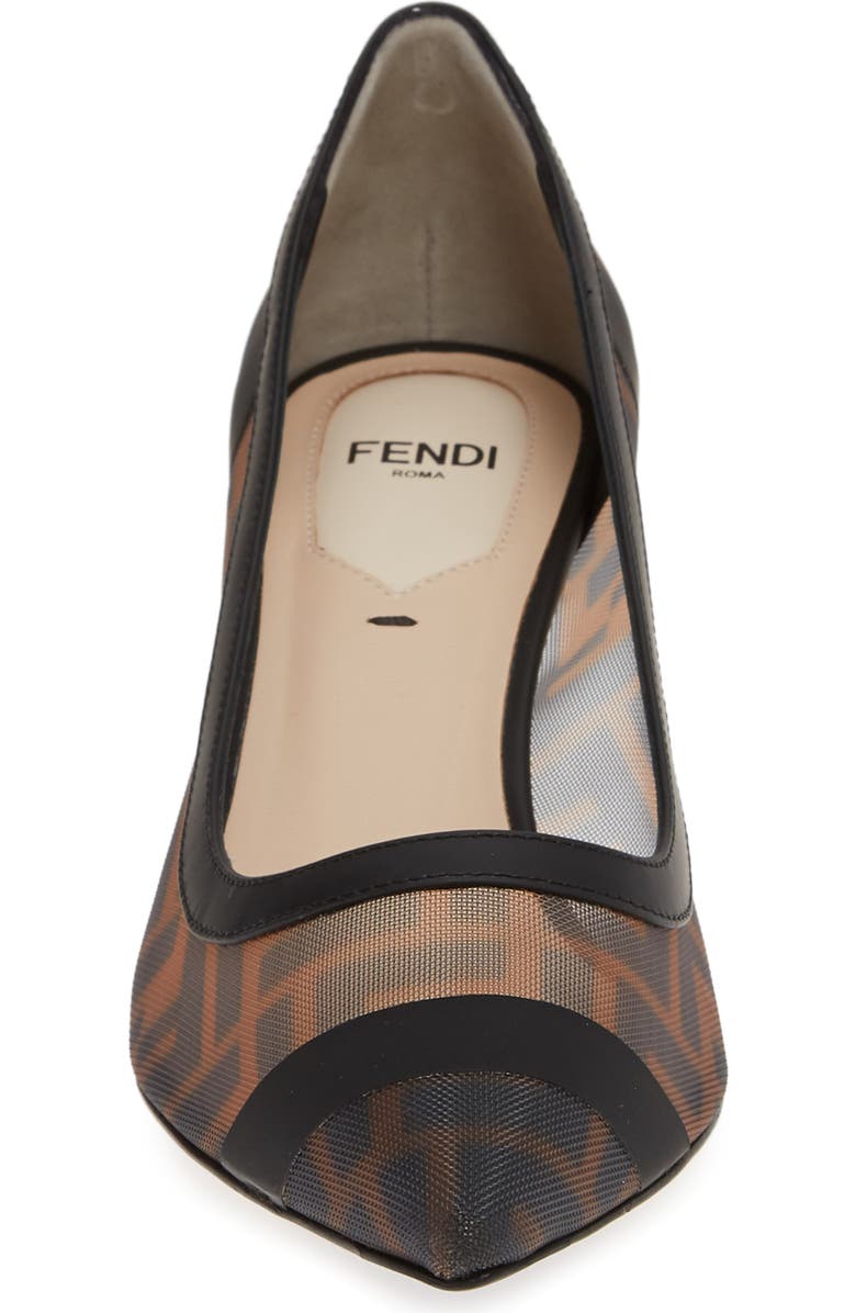 Fendi Colibri Logo Pointed Toe Pump, Alternate, color,