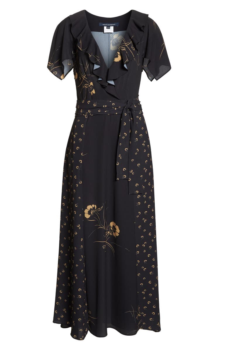 French Connection Mahi Faux Wrap Maxi Dress, Alternate, color, 