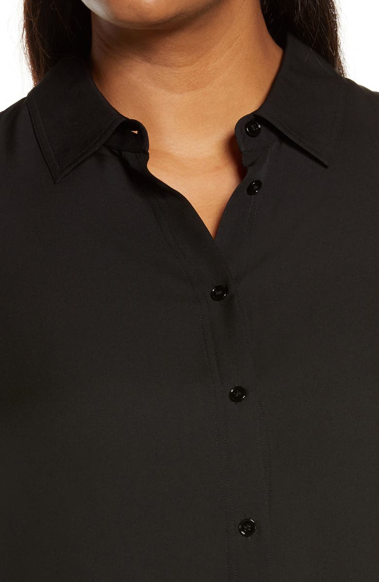 Vince Slim Fit Stretch Silk Button-Up Shirt, Alternate, color,