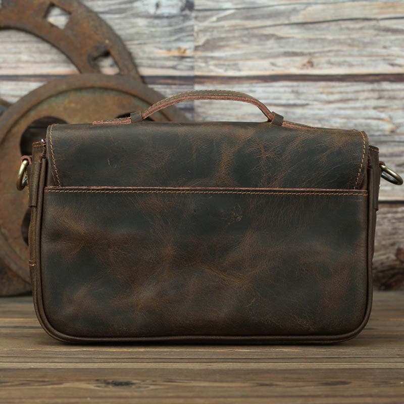 The Faust Leather Camera Bag | Crossbody Vintage Camera Messenger Bag, Alternate, color, Dark Brown