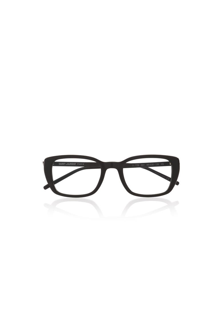 49mm Rectangle optical glasses, Alternate, color, Black