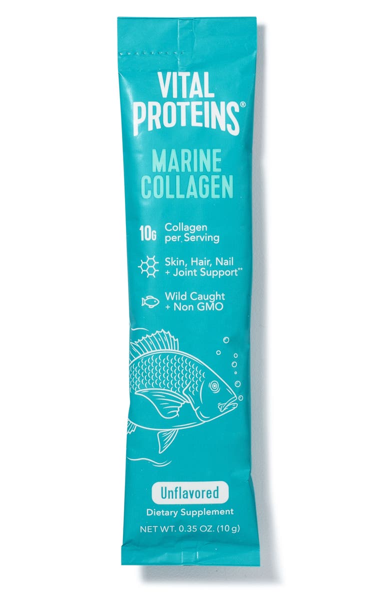 Vital Proteins Marine Collagen Peptides Unflavored Dietary Supplement Packets, Main, color,
