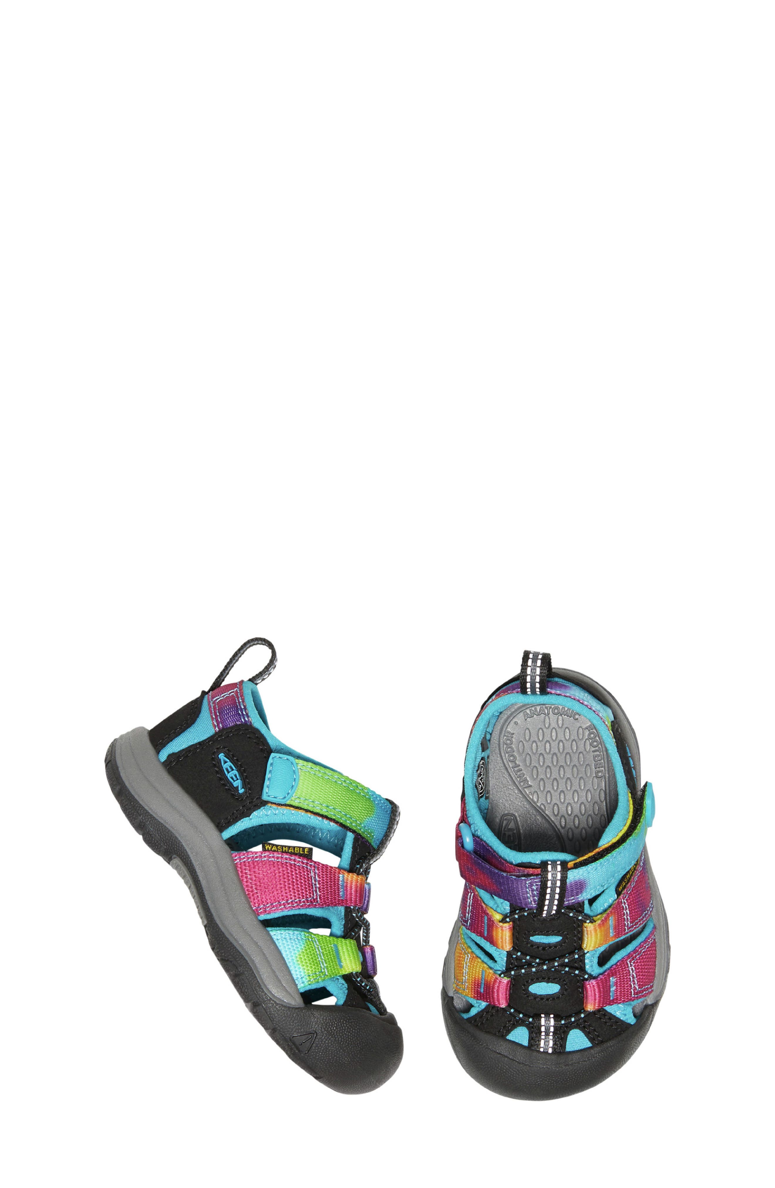 KEEN Kids' Newport H2 Water Friendly Sandal, Alternate, color, Rainbow Tie Dye
