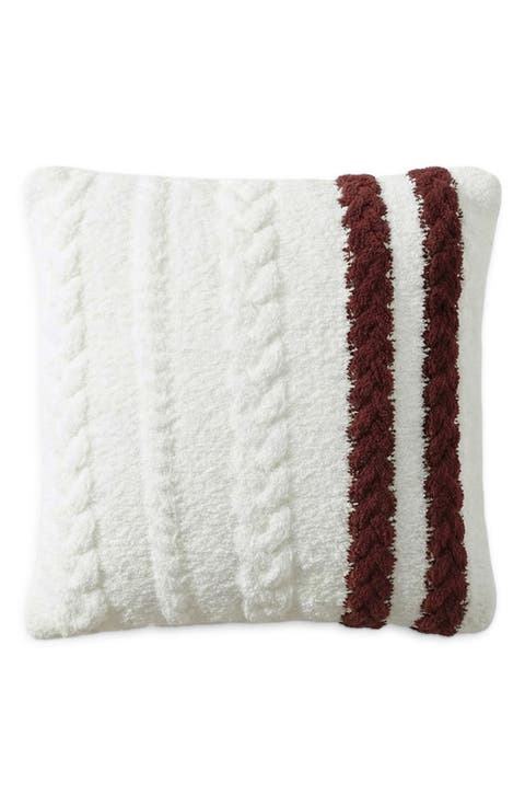 Snug Braided Stripe Throw Pillow