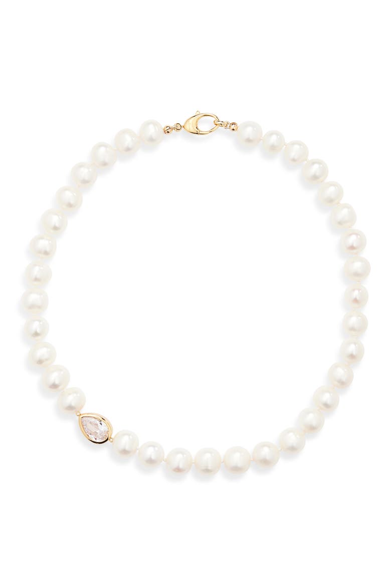 Ceu Freshwater Pearl Necklace, Main, color, WHITE