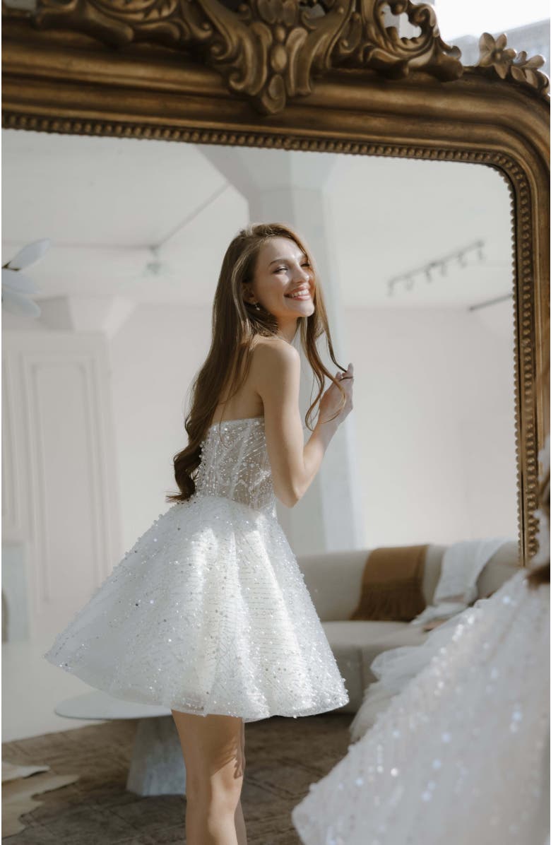 Untamed Petals Siena Mini Dress, Alternate, color, Ivory