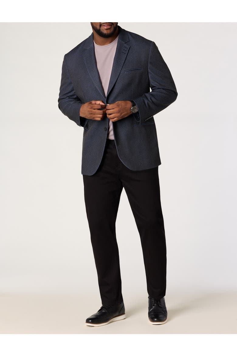 Big & Tall Step Knit Sport Coat, Alternate, color, BLACK
