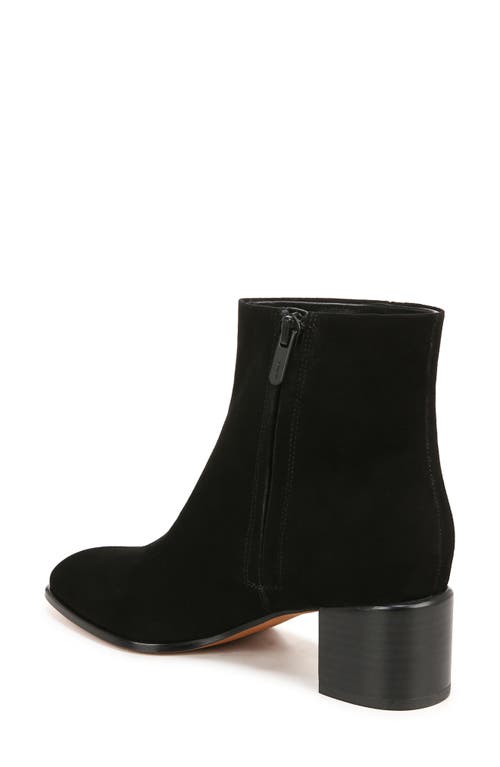 Vince Suede Block-heel Ankle Booties In Black