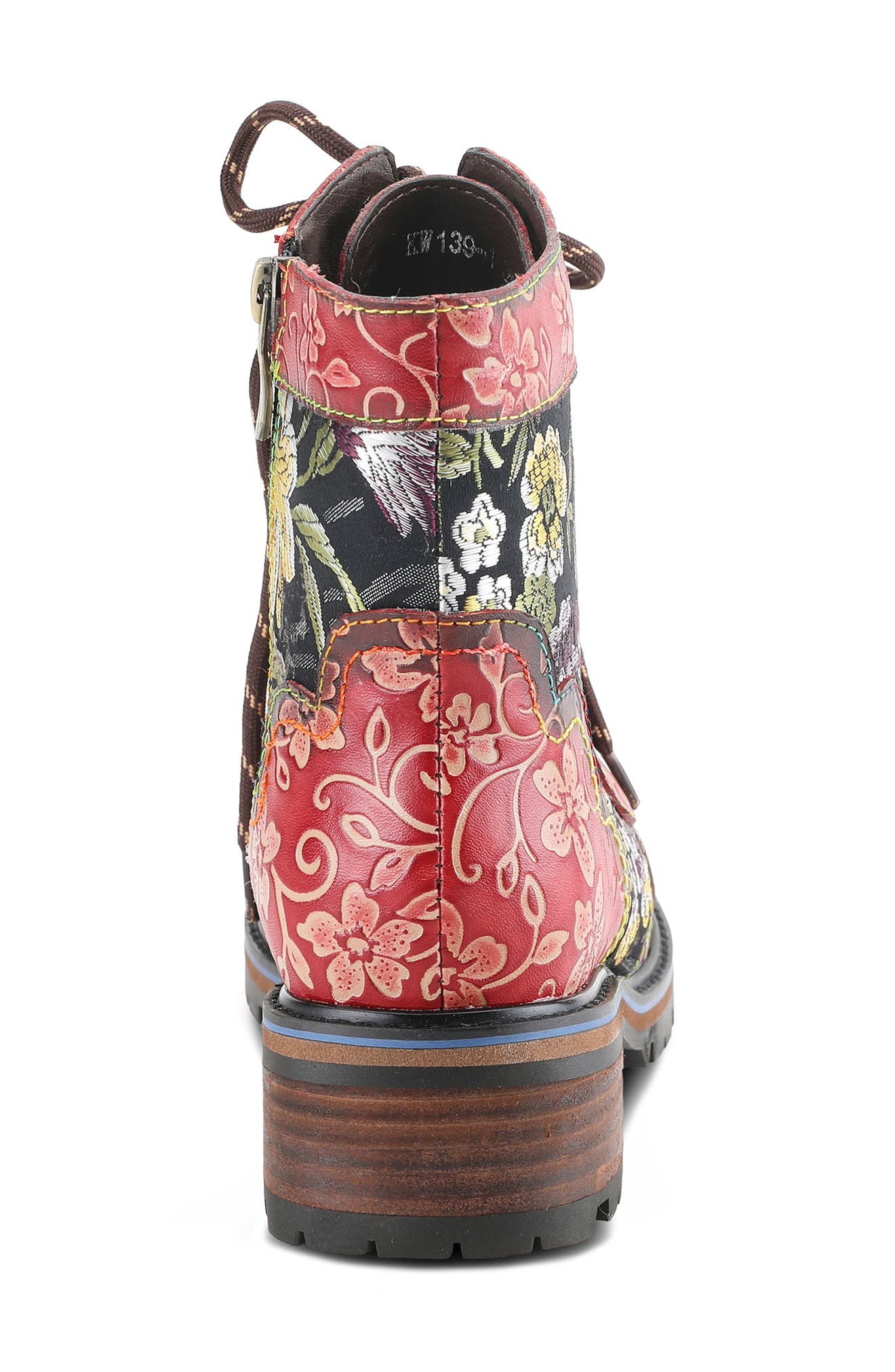 L'Artiste by Spring Step L'Artiste Fantastic Lace-Up Boot, Alternate, color, Red Multi