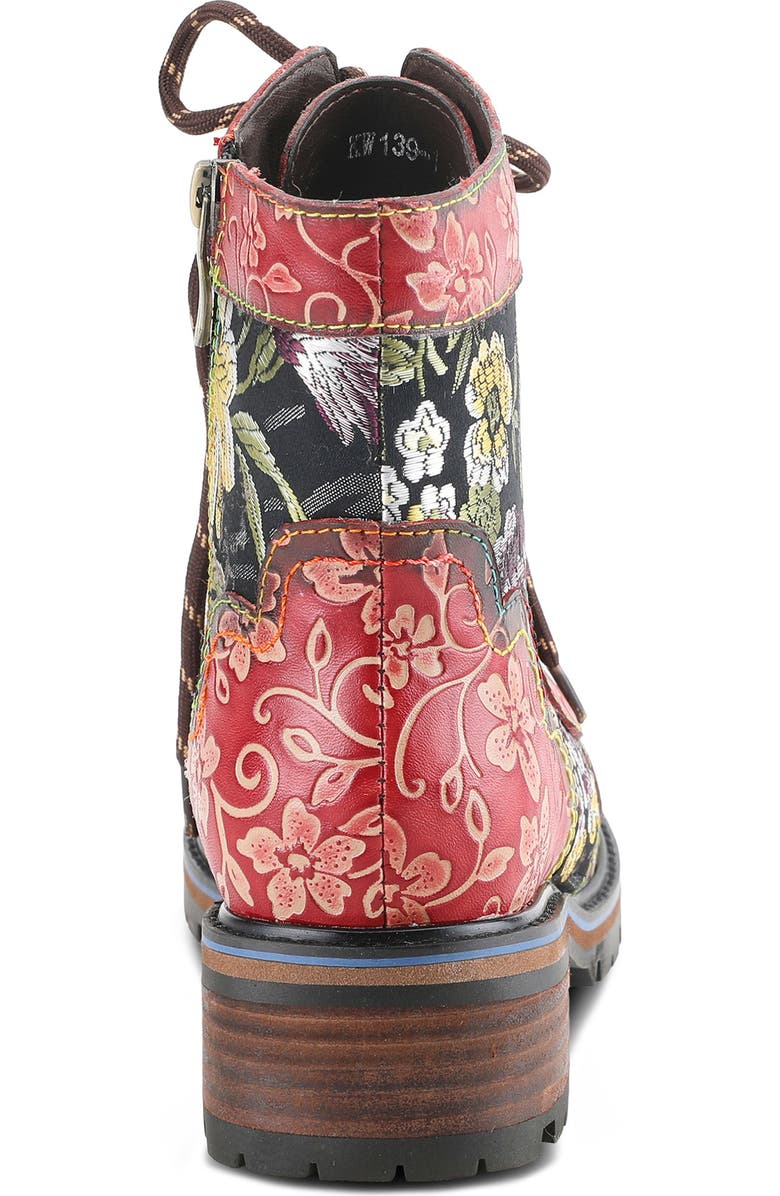 L'Artiste by Spring Step L'Artiste Fantastic Lace-Up Boot, Alternate, color, Red Multi