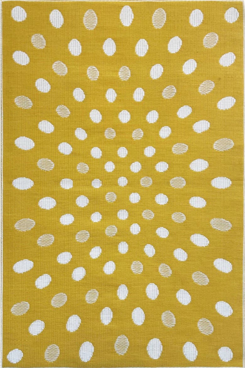 Dots Rug, Main, color, Yellow White - 6'x9'