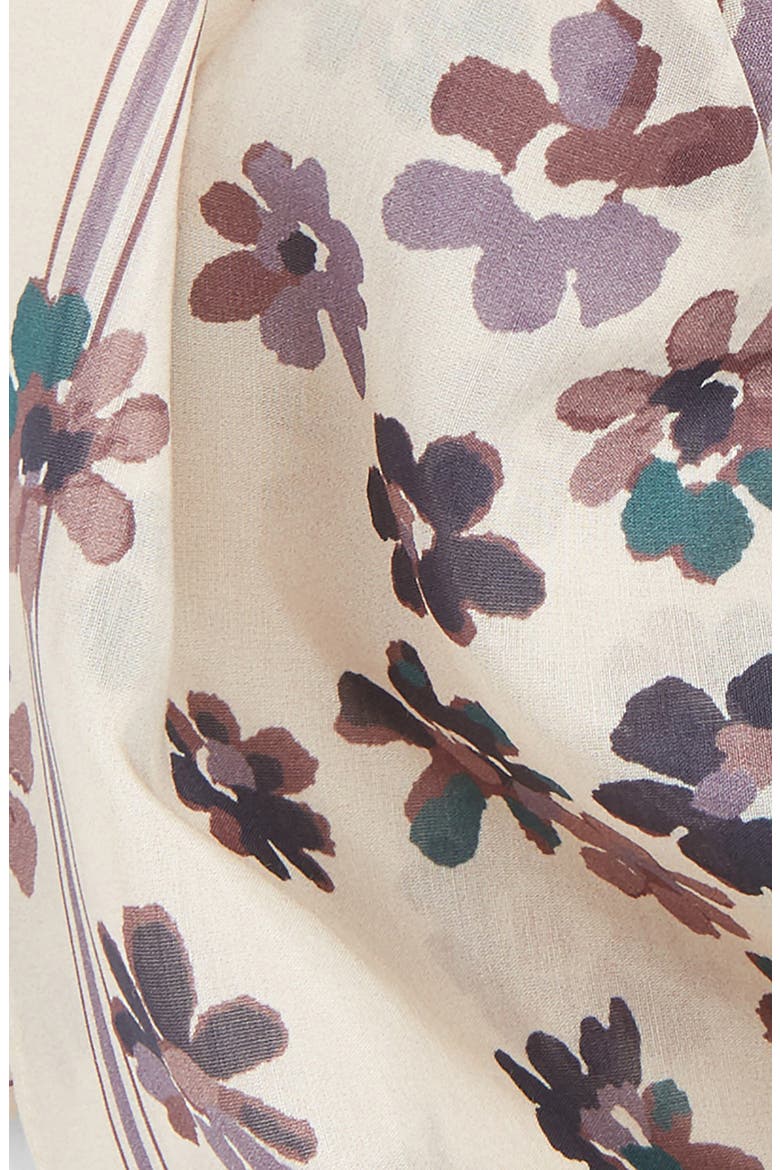 Floral Cotton & Silk Scarf, Alternate, color, IVORY MULTI