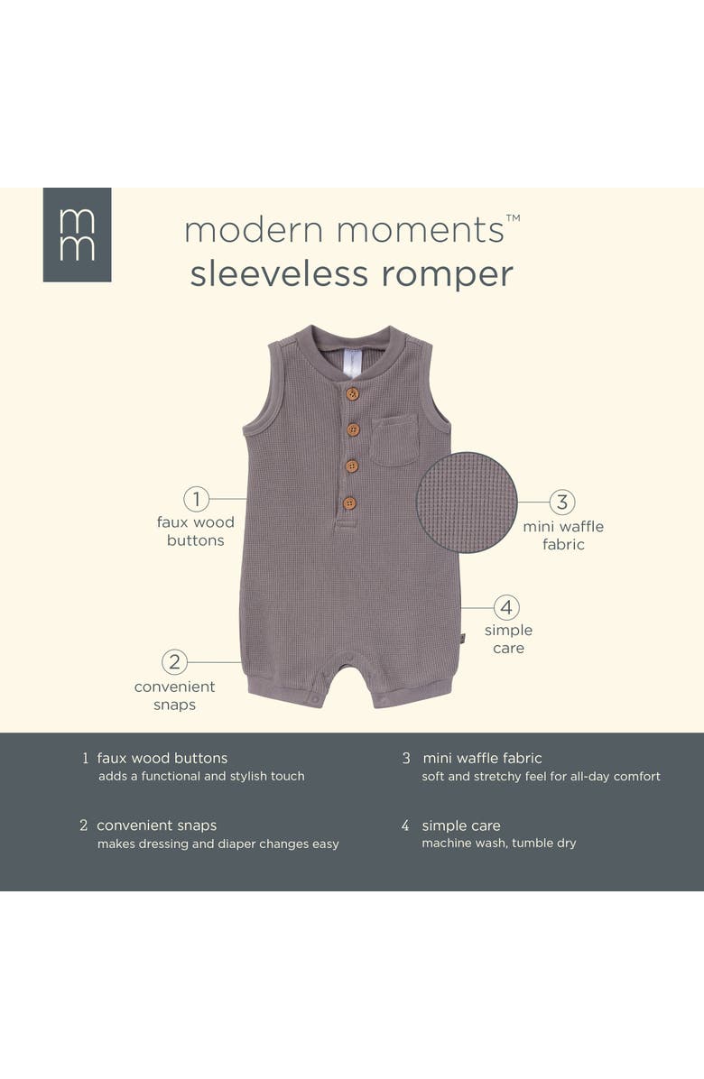 Modern Moments<sup>™</sup> by Gerber Sleeveless Short Romper, Alternate, color, Grey