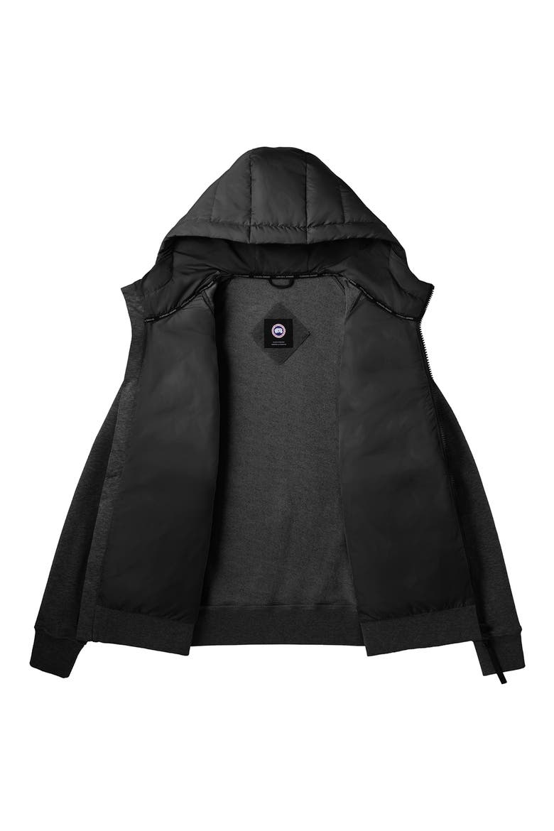 HyBridge Huron 675 Fill Power Hooded Down Sweatshirt Jacket, Alternate, color, BLACK