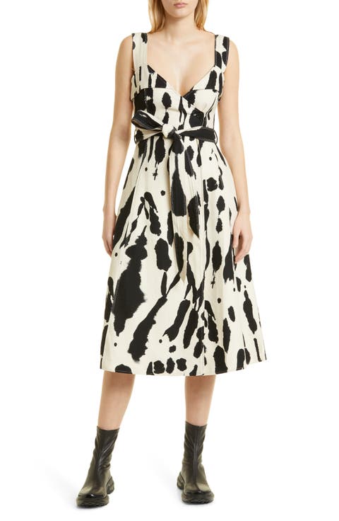 Gina Abstract Print Organic Cotton Dress