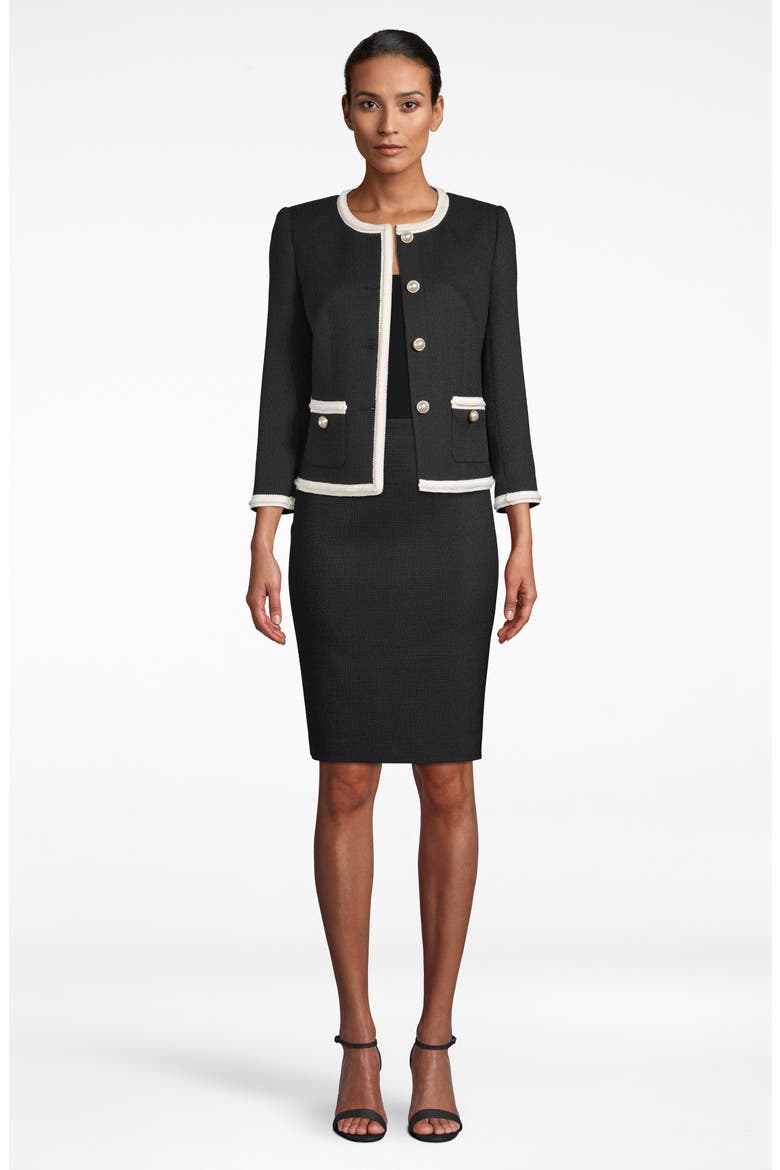Braided Trim Jacket, Alternate, color, ANNE BLACK
