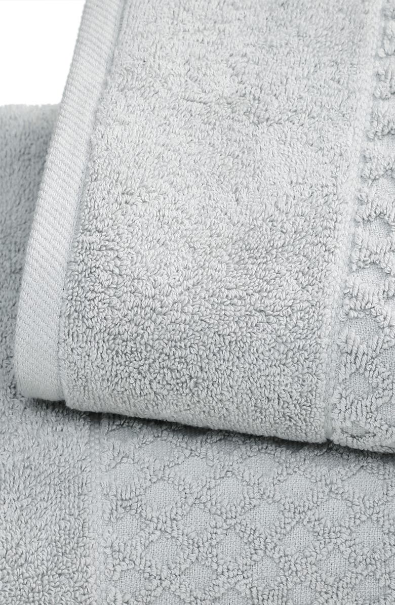 Woven & Weft Diamond Textured 6-Piece Towel Set, Alternate, color, Light Grey