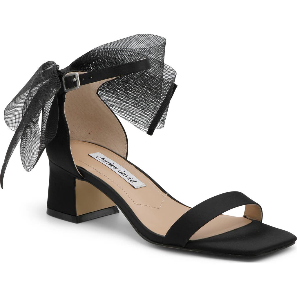 Charles David Riley Ankle Strap Sandal In Black