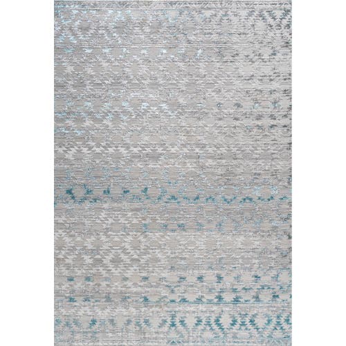 Jonathan Y Ancient Faded Trellis Area Rug In Gray/turquoise