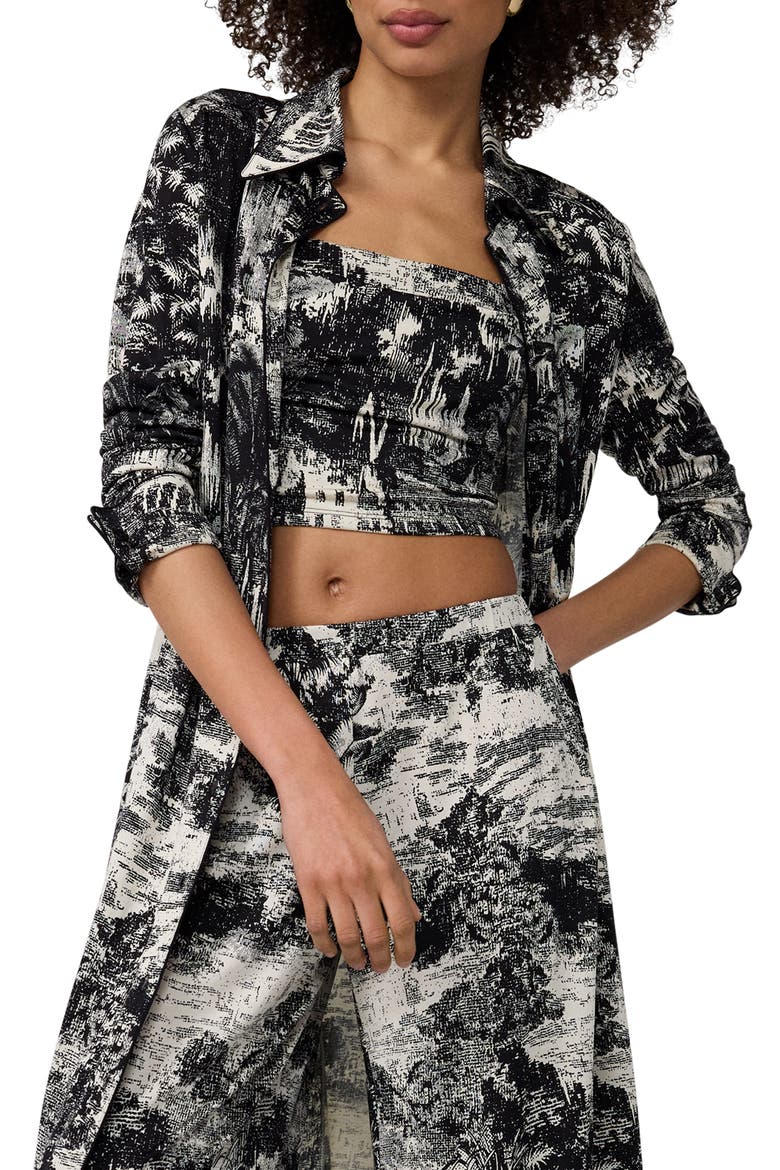 Wendy Abstract Print Knit Crop Top, Alternate, color, PAYSAGE BLACK
