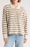 Obey Laurel Stripe Long Sleeve Polo