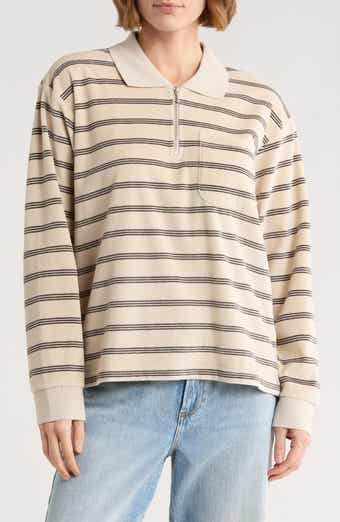 Obey Laurel Stripe Long Sleeve Polo